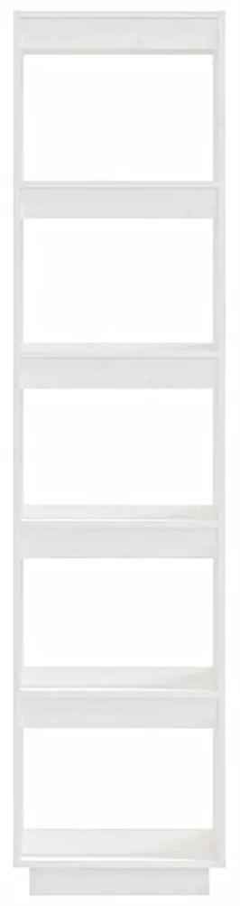 Libreria/Divisorio Bianco 40x35x167cm in Legno Massello di Pino