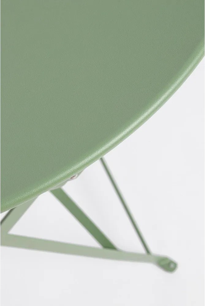 Set da pranzo da giardino color salvia in acciaio per 2 persone Austin – Bizzotto