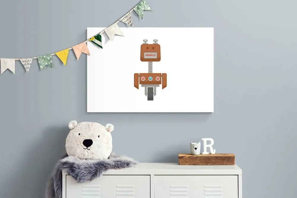 Stampa su tela – Robot in marrone