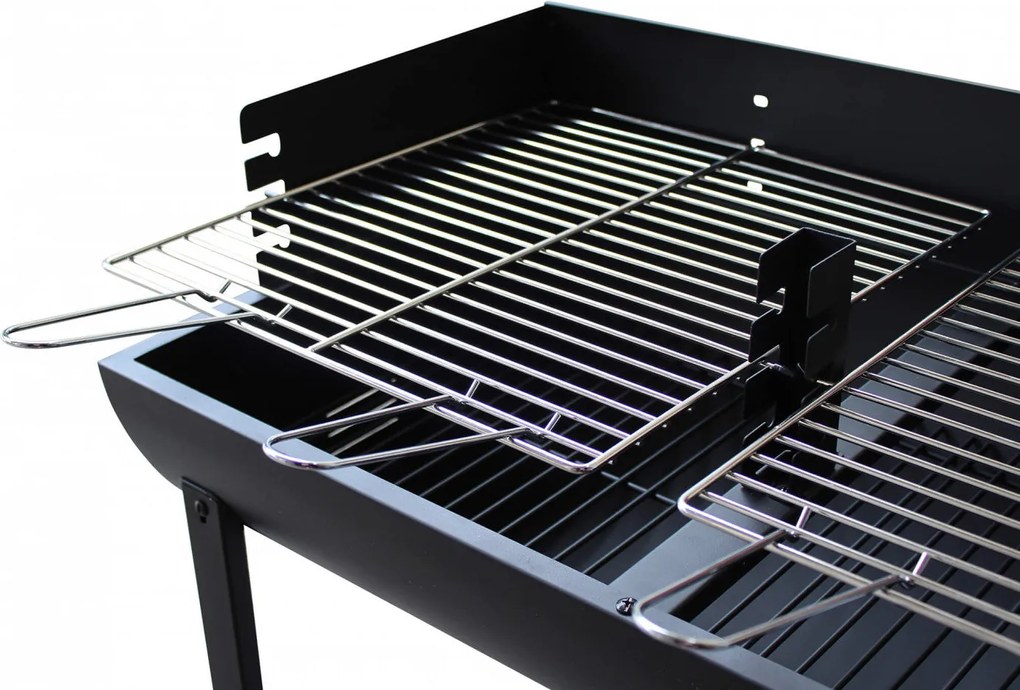 Barbecue a Carbonella 100x47x94 h cm in Acciaio Nero...