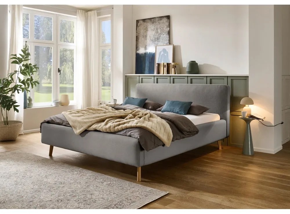 Letto singolo imbottito grigio rete non inclusa 120x200 cm Mattis – Meise Möbel