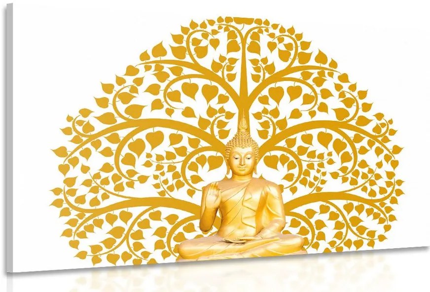 Stampa su tela – Buddha con albero della vita