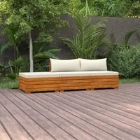 Set Divani da Giardino 3 pz con Cuscini in Massello di Acacia cod mxl 42763