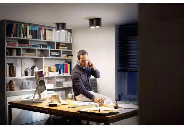 Philips - Faretto LED dimmerabile Hue PILLAR 2xGU10/4,2W/230V + +TC nero