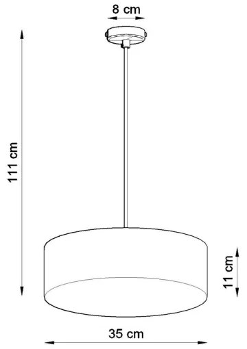 Lampadario a sospensione con filo ARENA 35 2xE27/60W/230V nero