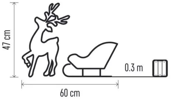 Decorazione natalizia LED LED/3xAA bianco caldo