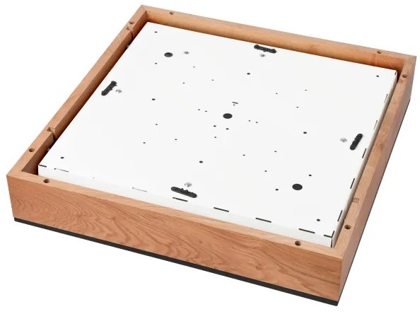 Plafoniera OAK SQUARE 4xE27/15W/230V 48x48 cm quercia/nero