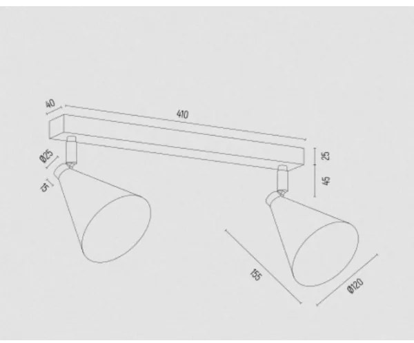 Argon 7170 - Faretto LUCINDA 2xE14/7W/230V nero