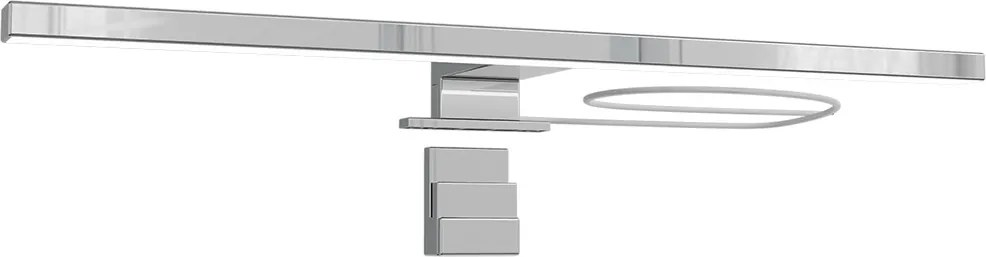 Lampada LED da Specchio 50cm Cromo 8W IP44 Tripla Installazione Colore Bianco Naturale 4.000K