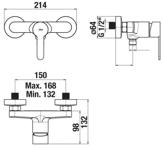 JIKA H3311Z70044001 - Miscelatore doccia LYRA cromo lucido