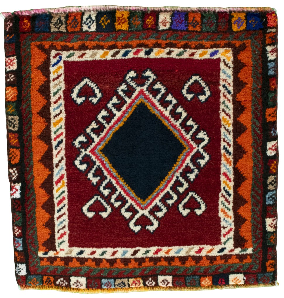 Shiraz Tappeto persiano 50x50 Rosso (Iran) Annodato A Mano