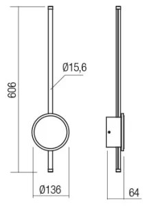 Redo 01-2701 - Applique a LED DIAZ LED/18W/230V CRI 90 nero