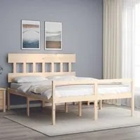 Letto per Anziani con Testiera 160x200 cm in Legno Massellocod mxl 117553