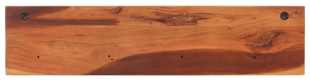 Mensole da parete 2 pz 112x20x26 cm in legno massello di acacia