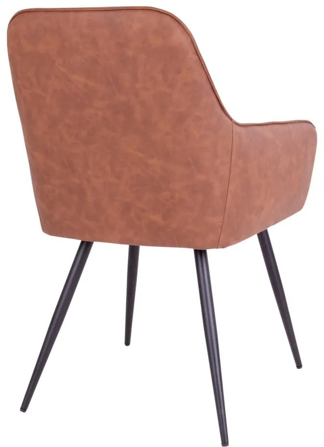 Set di sedie da pranzo marrone in imbottito con braccioli 2 pz Harbo – House Nordic