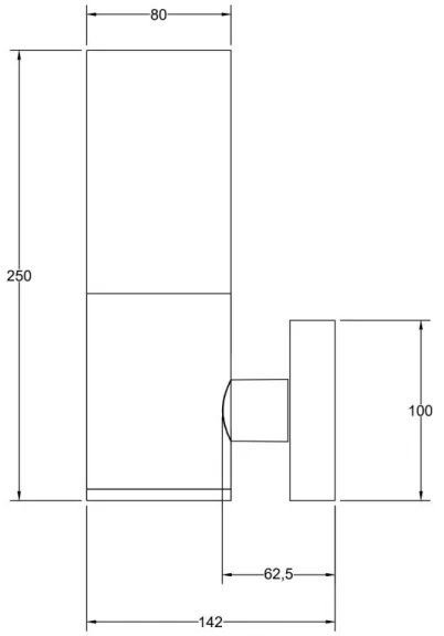 Maytoni O418WL-01GR - Applique da esterno WILLIS 1xE27/60W/230V IP54 antracite