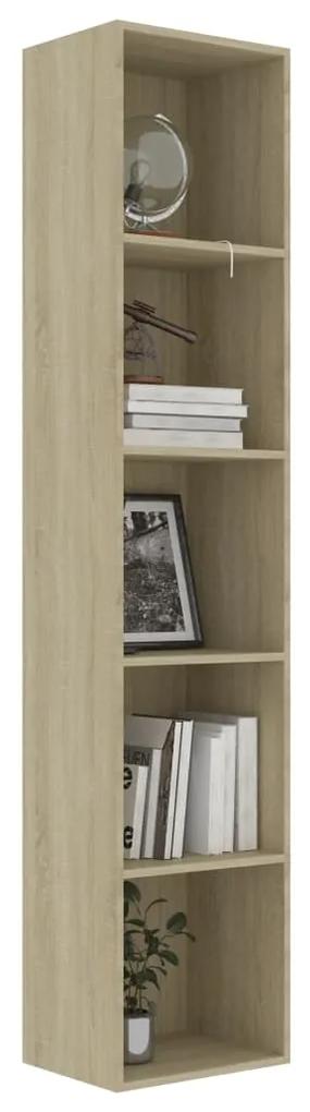 Libreria effetto rovere sonoma 40x30x189 cm in truciolato