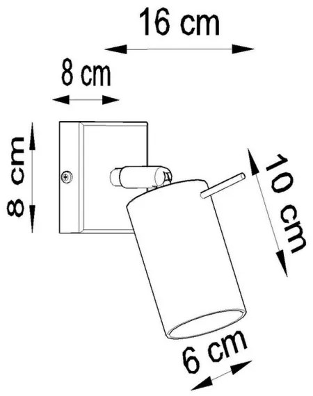 Sollux SL.0449 - Faretto da parete RING 1xGU10/10W/230V
