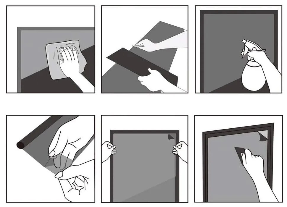 Adesivo in vetro smerigliato con pellicola protettiva Lines, lunghezza 2 m - Ambiance