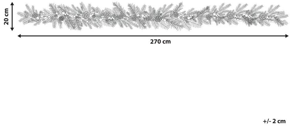 Festone natalizio innevato LED 270 cm PAIMIO Beliani