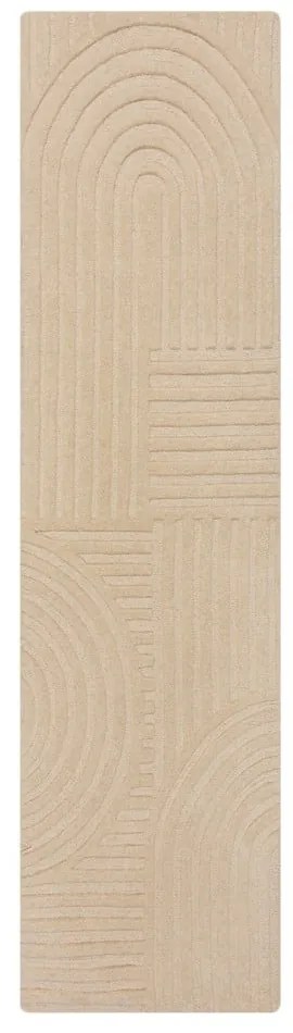 Tappeto beige in lana 60x230 cm Zen Garden - Flair Rugs