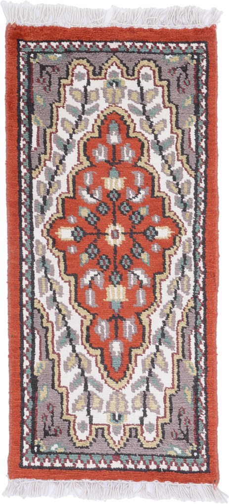 Agra Tappeto orientale 30x60 (Indian) Annodato A Mano