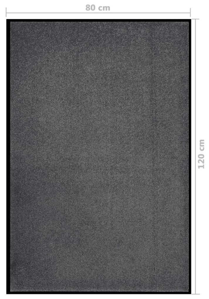 Zerbino Antracite 80x120 cm