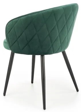 Sedia da pranzo CALMURE verde scuro