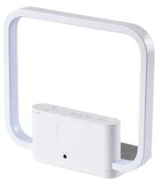 Immax 08994L - Lampada da tavolo LED dimmerabile con sveglia e di ricarica 18W/230V bianco