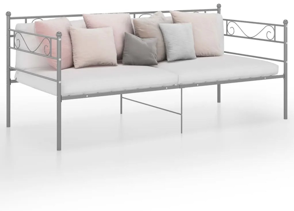 Telaio divano letto grigio in metallo 90x200 cm