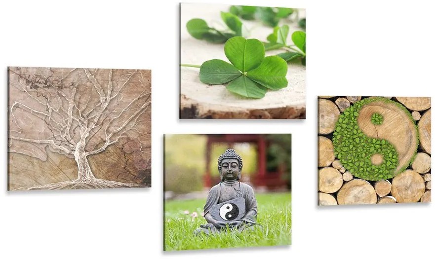 Set di quadri – Feng Shui con elementi naturali