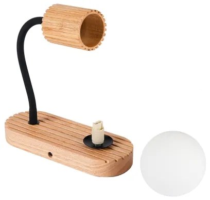 Brilagi - Lampada da parete MODERN WOOD 1xG9/5W/230V + 1xGU10/8W in legno di Hevea