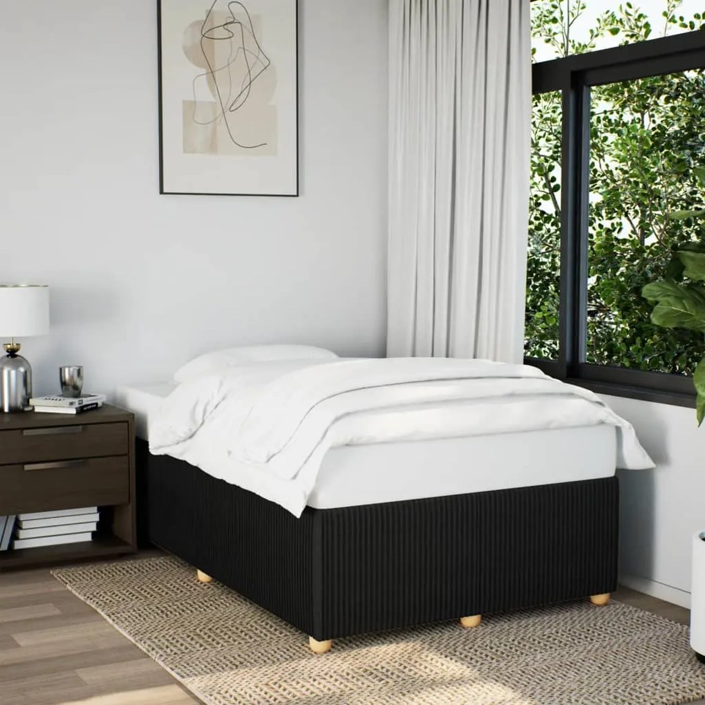 Giroletto Senza Materasso Nero 120x200 Cm Tessuto /