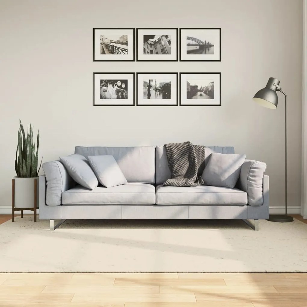 Tappeto A Pelo Lucido Lungo Istan Effetto Crema 160x230 Cm /