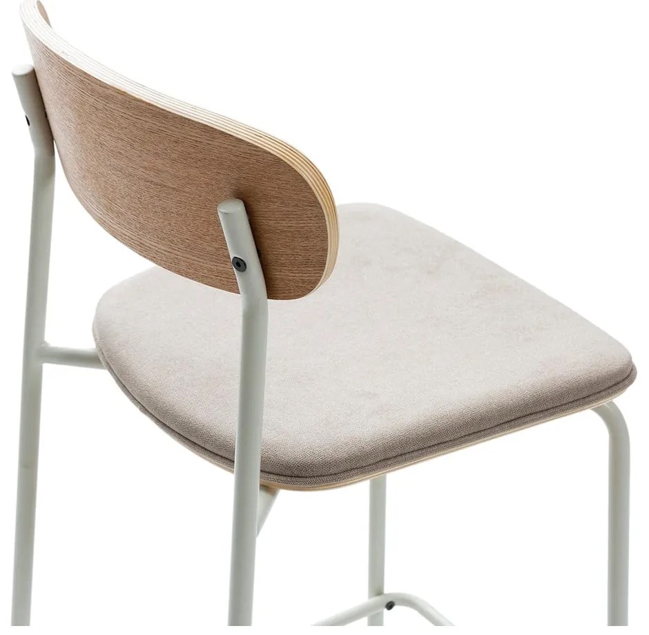 Set di 2 sgabelli da bar in colore beige-naturale (altezza seduta 66 cm) Adriana - Marckeric