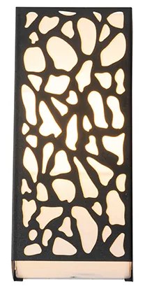 Lampada da parete per esterni moderna nera IP44 - Nicole