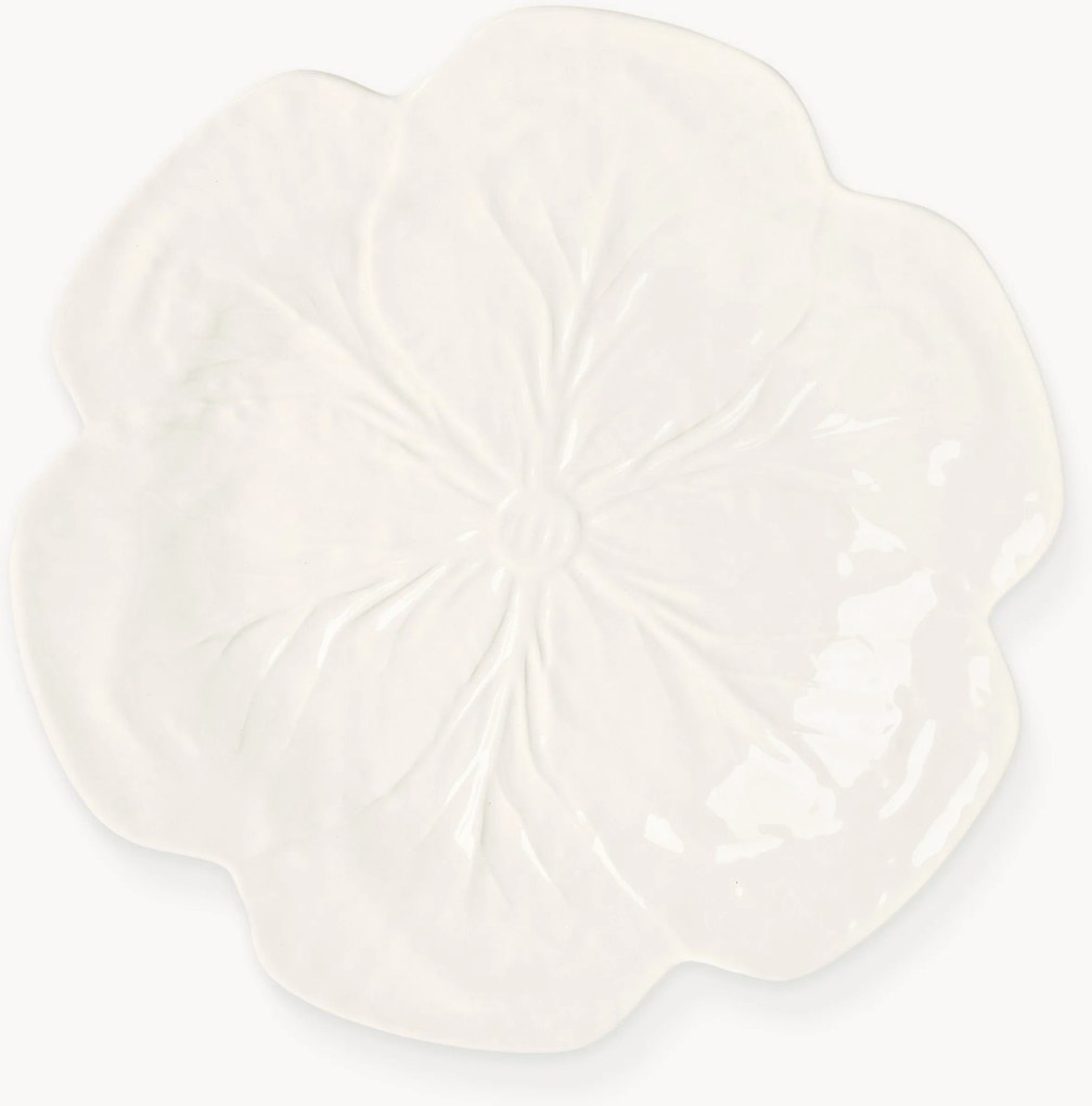 Set di 4 piatti piani dipinti a mano Cabbage