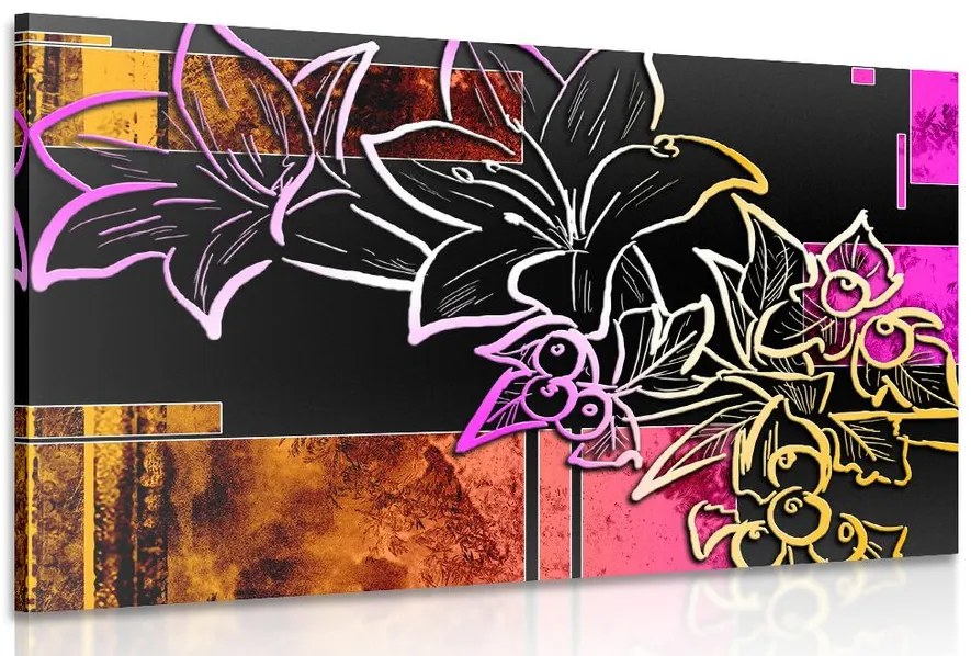 Stampa su tela – Illustrazione floreale