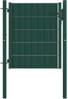 Cancello per Recinzione in PVC e Acciaio 100x81 cm Verde cod mxl 44915