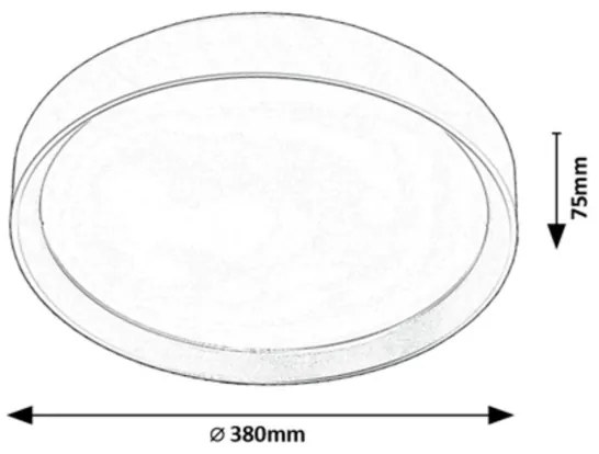 Rabalux 71185 - Plafoniera LED LIATRIS LED/25W/230V 3000K diametro 38 cm