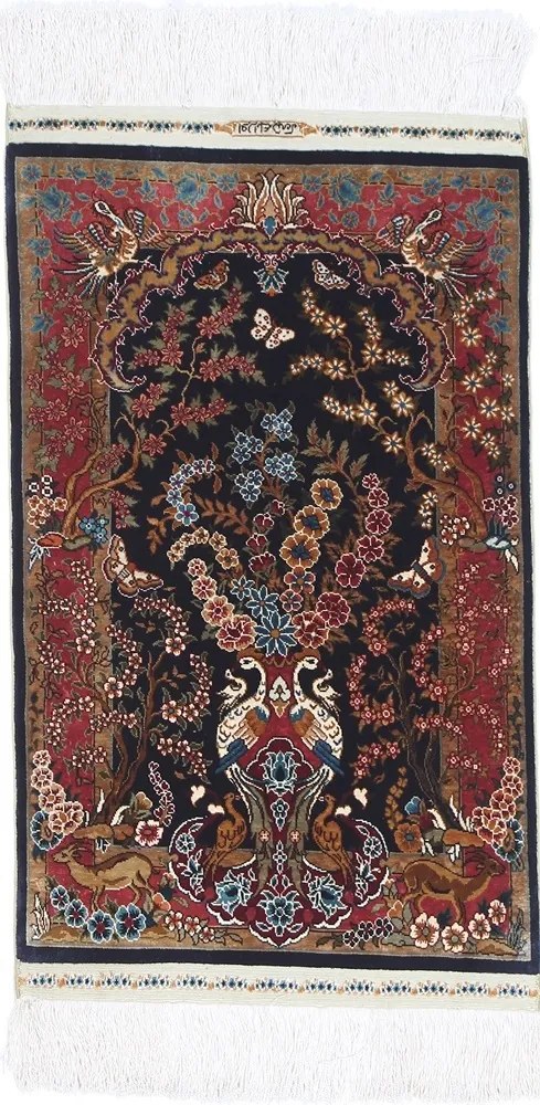 Hereke Tappeto 70x40 Marrone (Tacchino) Annodato A Mano