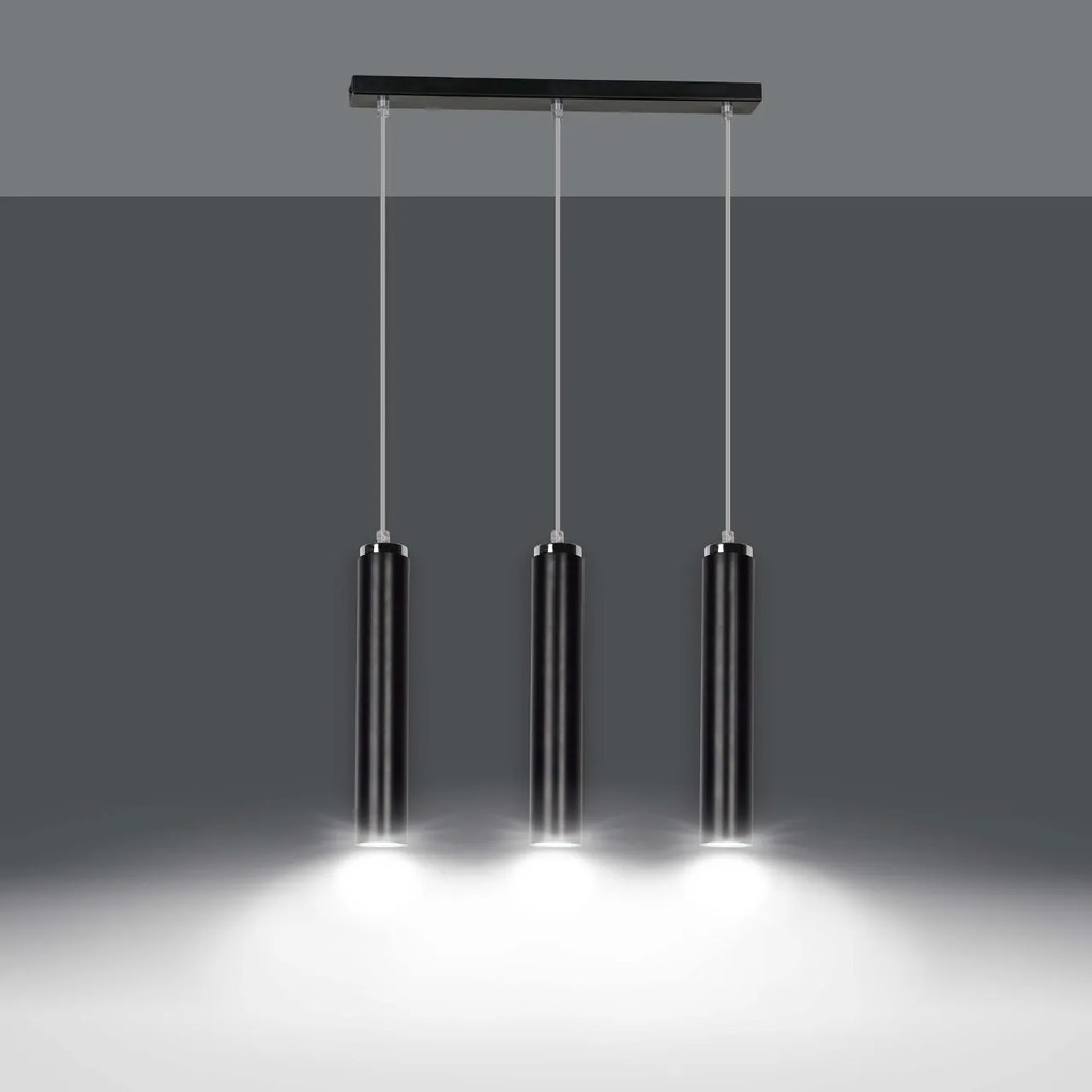 Lampadario a Sospensione in Acciaio 3xGU10 LUNA 3 da interno