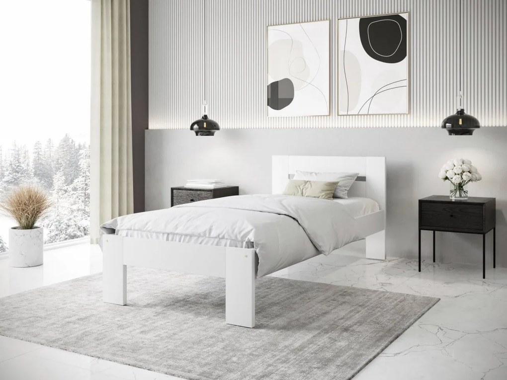 Letto Matilda in bianco - 90x200 cm