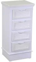 Mobiletto legno liverpool 4 cassetti bianco cm37x30h79.5