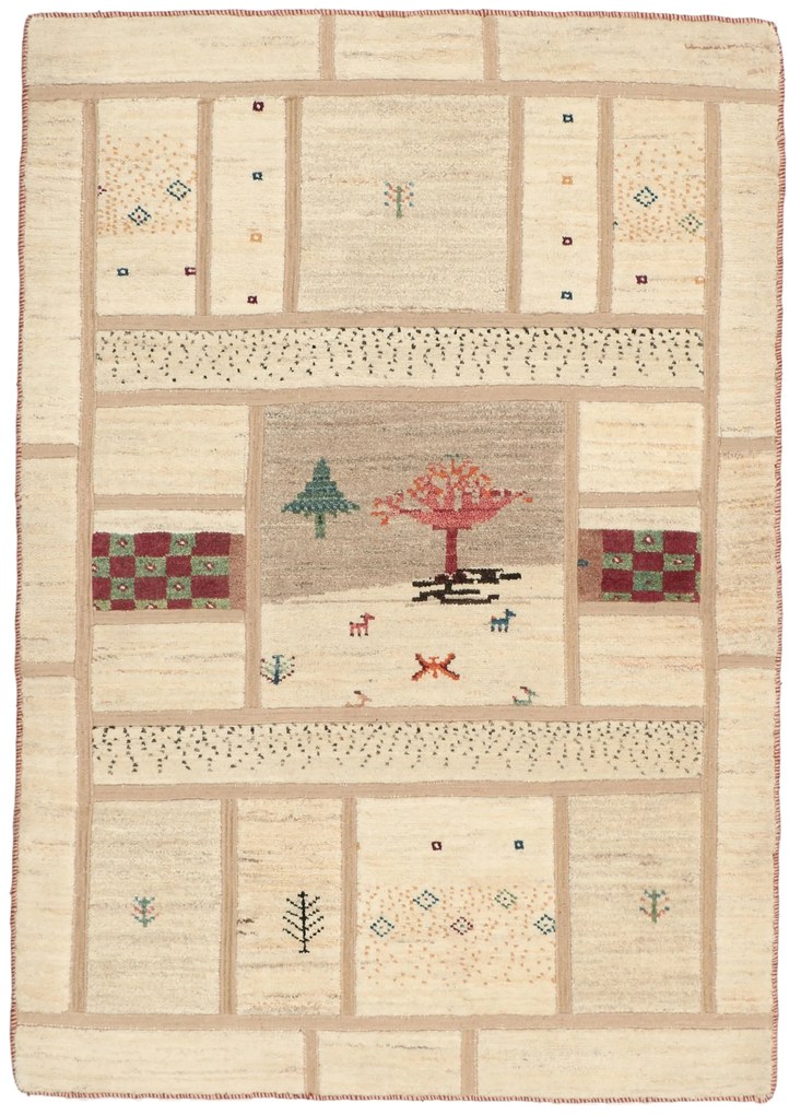 Gabbeh Tappeto 100 x 150 (Iran) Annodato A Mano