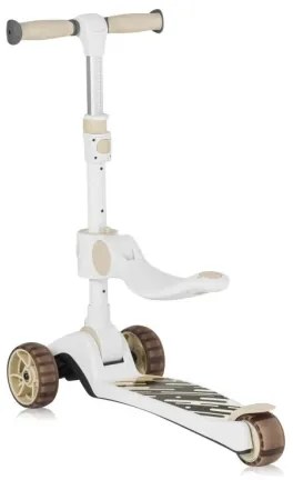 Lionelo - Monopattino 2 in 1 per bambini FRANKY bianco/beige