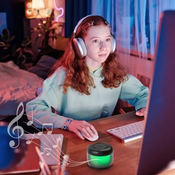 Rabalux 76110 - Lampada da tavolo RGB con altoparlante RADELIA RGB/3W/3,7V 500mA