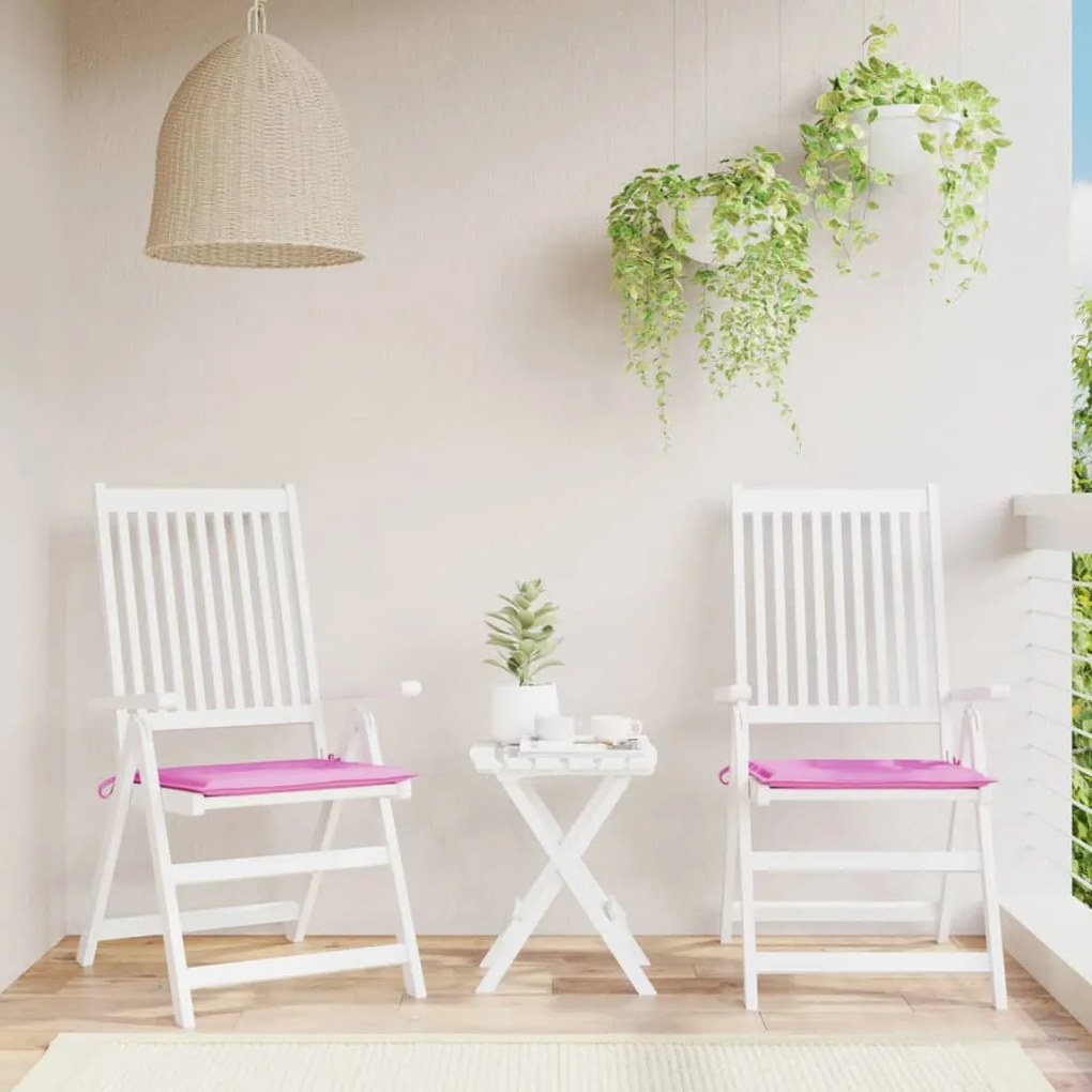 Cuscini Per Sedia 2 Pz Rosa 40x40x3 Cm İn Tessuto /