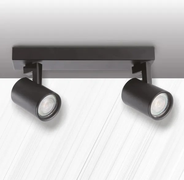Faretto LYNX 2xGU10/10W/230V nero