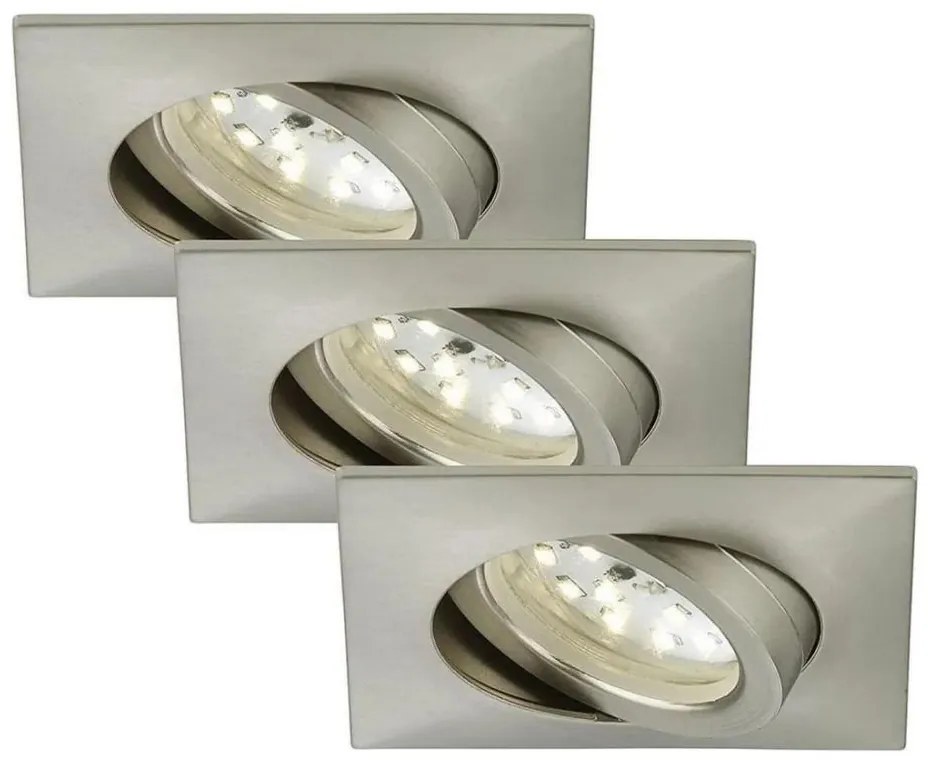 Briloner 7210-032 -SET 3x Lampada LED da incasso ATTACH LED/5W/230V IP23 cromo